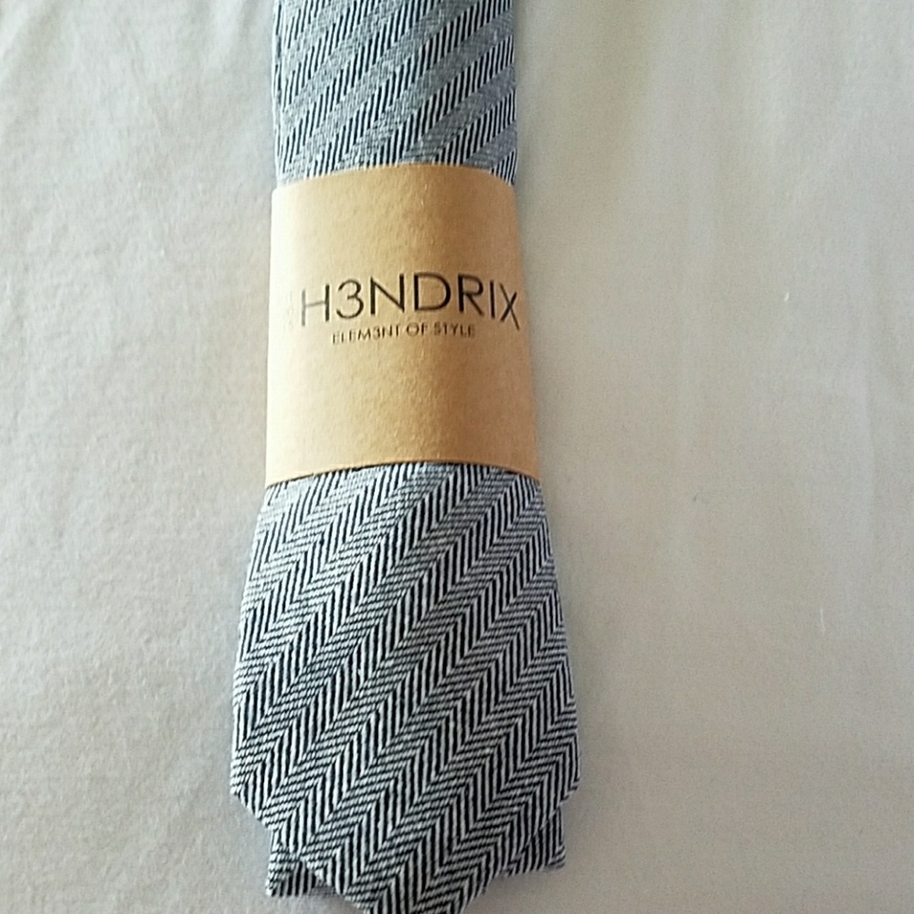 Black and white Chevron Skinny Tie